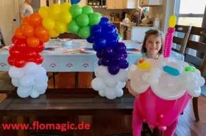 Ballon Cupcake Regenbogen NEU Ballon Cupcake Regenbogen NEU