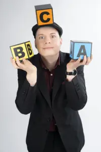 Mr. Flo mit Buchstaben – Leseförderung (Illustration)